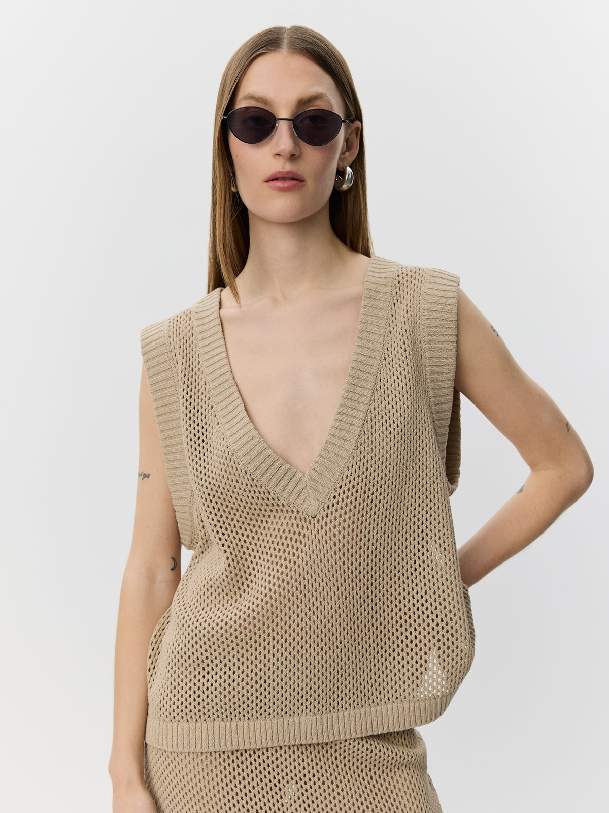 Sofie Schnoor WOMEN AELLESW STRIK VEST Strik 8058 Feather Gray