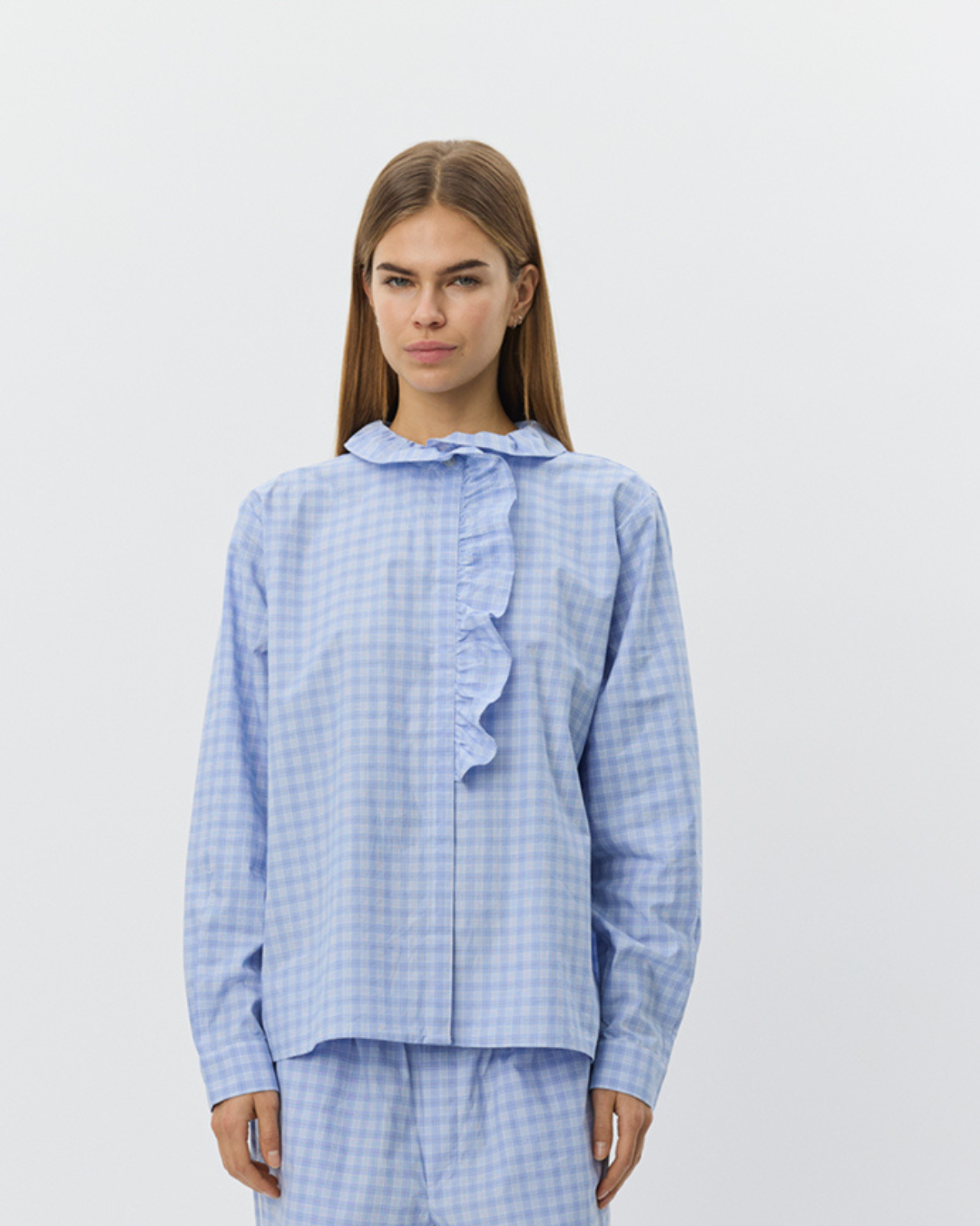 Sofie Schnoor WOMEN BELLESW TERNET SKJORTE MED FLÆSE Skjorte 5036 Blue