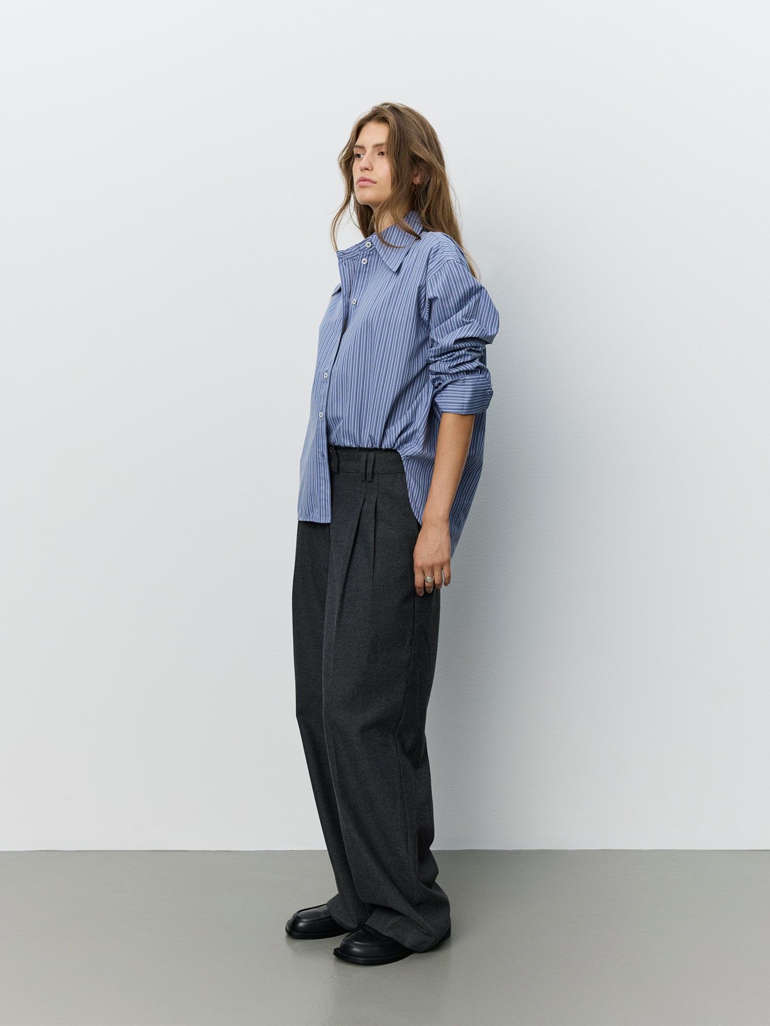 Sofie Schnoor WOMEN MASHASW STRIPET SKJORTE Skjorte 5080 Dusty blue