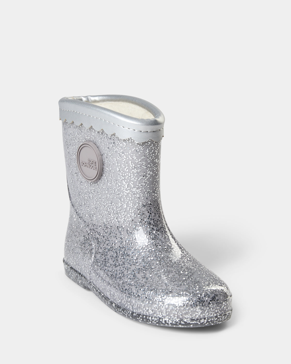 Sofie Schnoor KIDS MELLYSK GUMMISTØVLE MED FOER Gummistøvle 8005 Silver