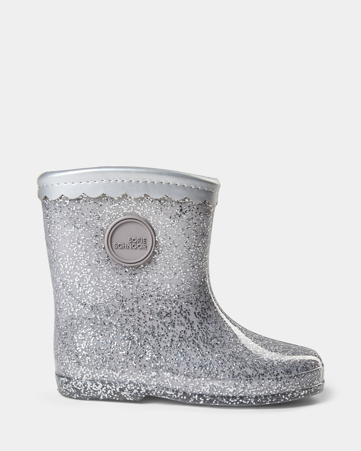 Sofie Schnoor KIDS MELLYSK GUMMISTØVLE MED FOER Gummistøvle 8005 Silver