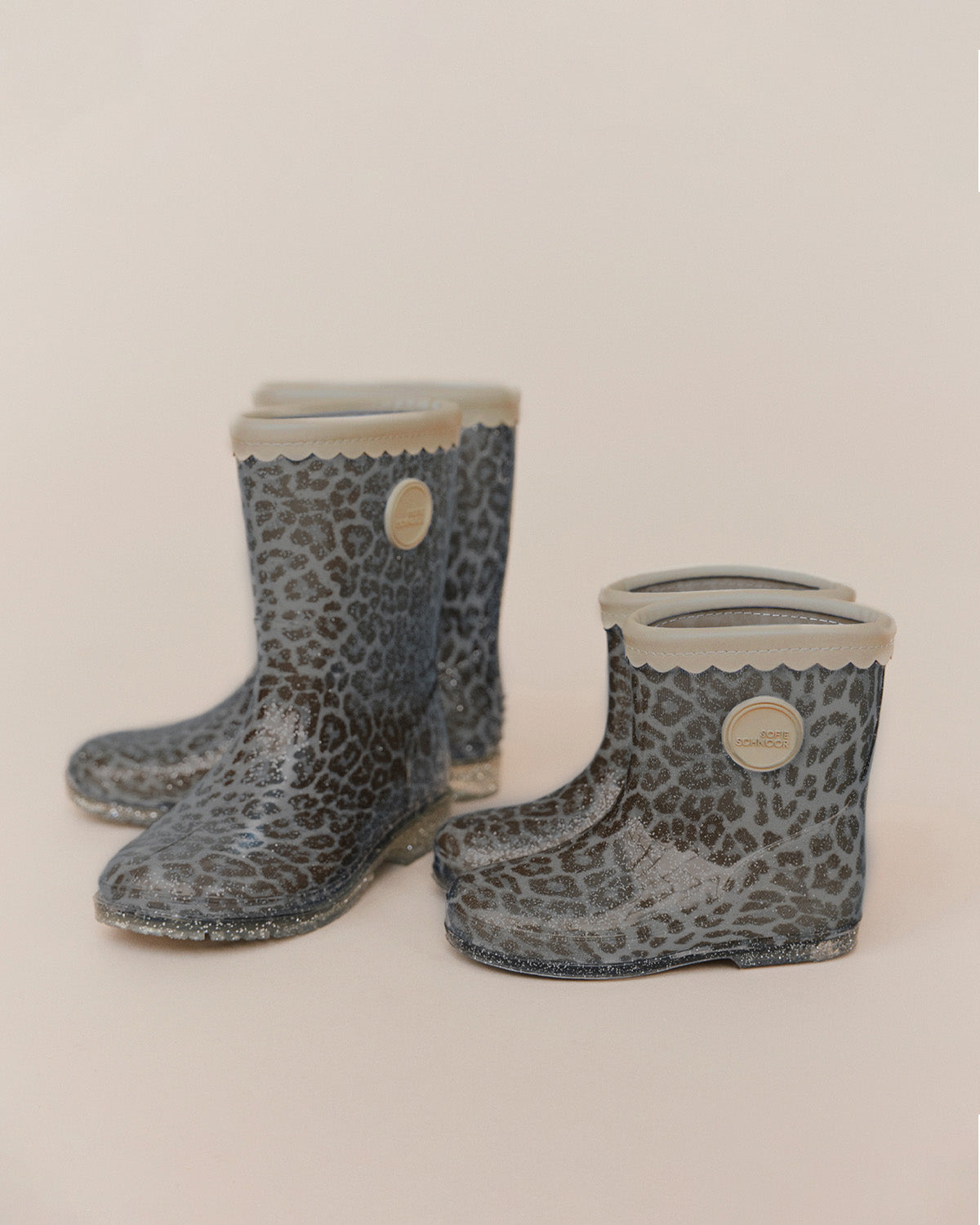 Sofie Schnoor KIDS NILLESK GUMMISTØVLE Gummistøvle 9137 AOP Beige Leopard