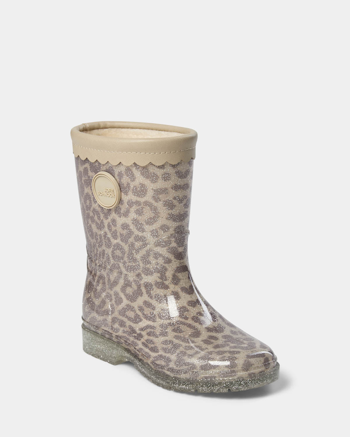 Sofie Schnoor KIDS NILLESK GUMMISTØVLE Gummistøvle 9137 AOP Beige Leopard