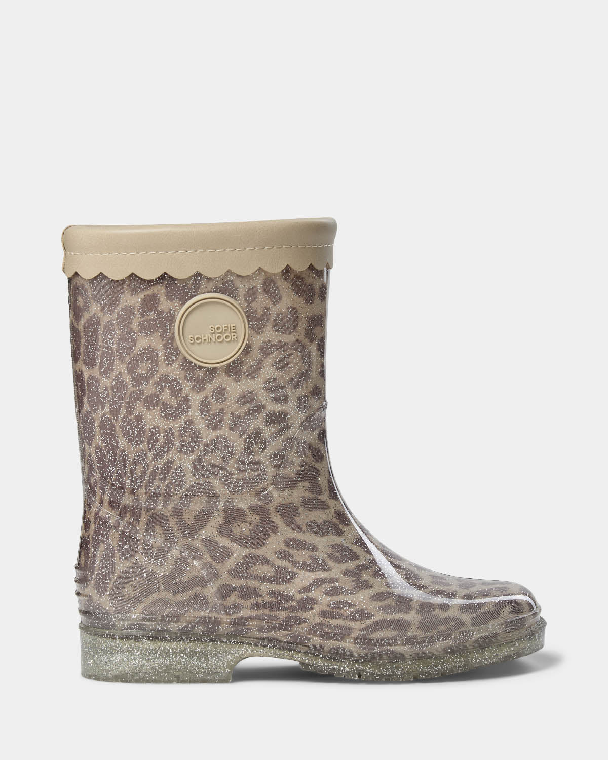 Sofie Schnoor KIDS NILLESK GUMMISTØVLE Gummistøvle 9137 AOP Beige Leopard