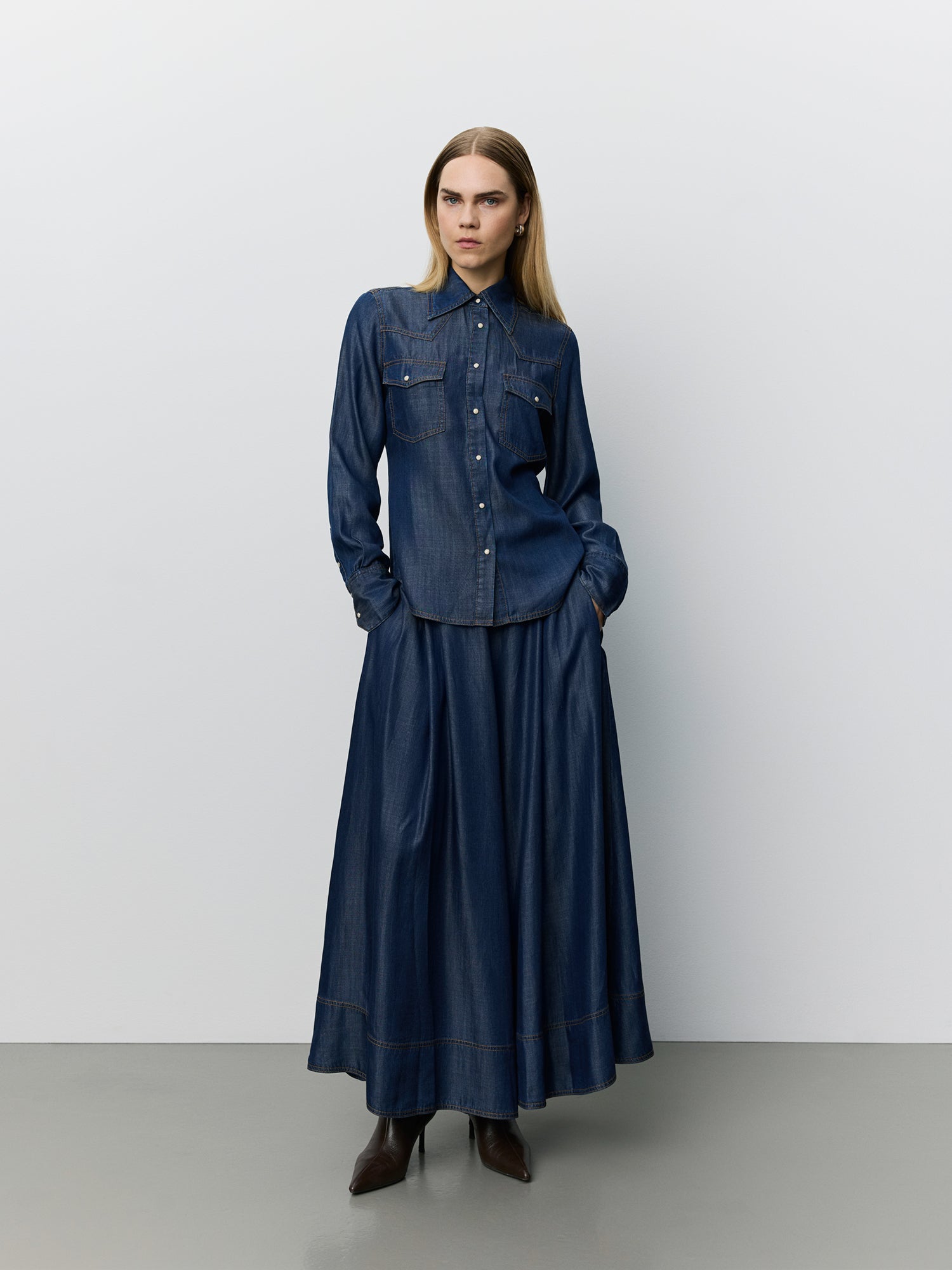 Sofie Schnoor WOMEN NOORSW DENIM NEDERDEL Nederdel 5090 Dark denim blue