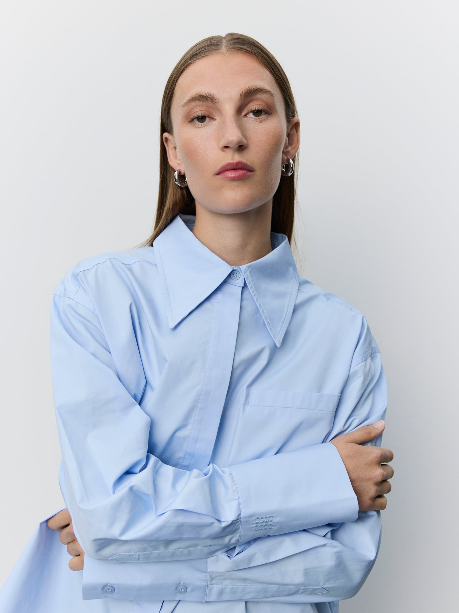Sofie Schnoor WOMEN PERLASW POPLIN SKJORTE Skjorte 5063 Light blue