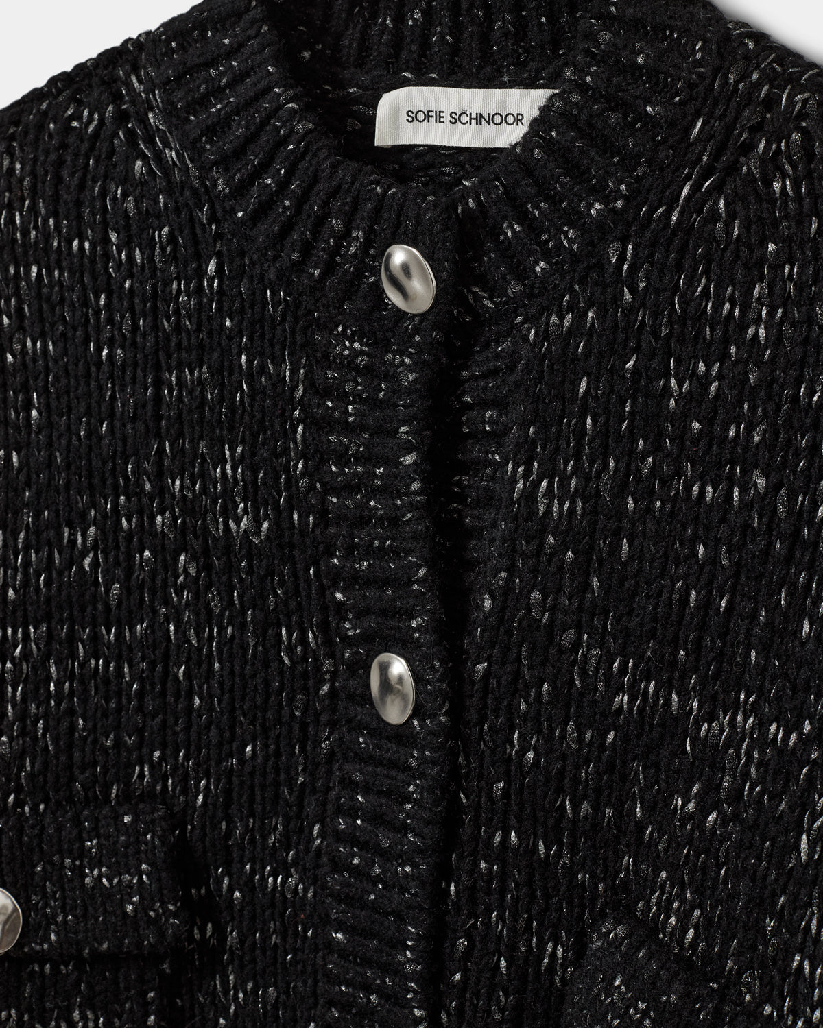 Sofie Schnoor WOMEN PILASW STRIK CARDIGAN Cardigan 1003 Black glitter