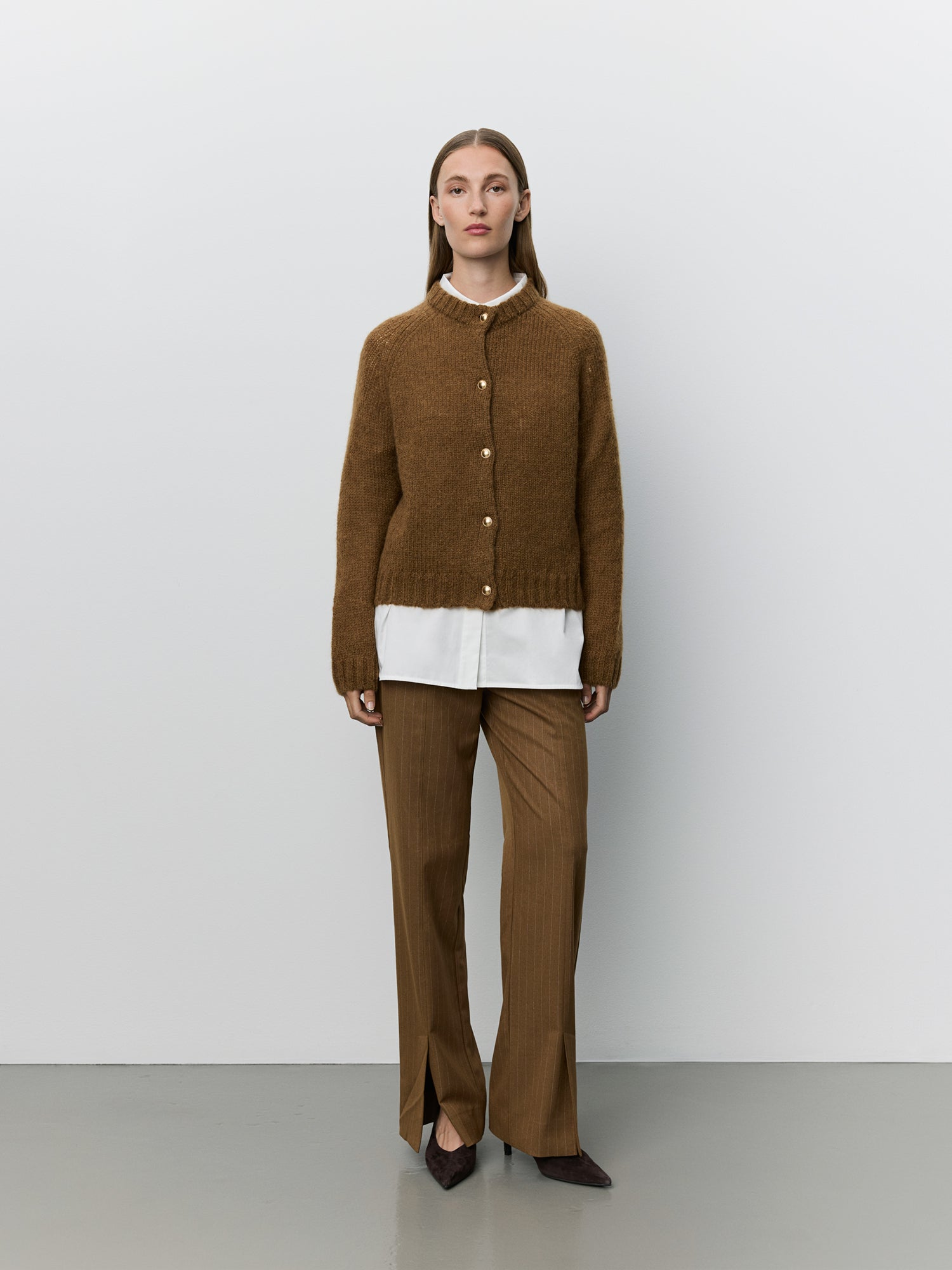 Sofie Schnoor WOMEN SELMASW STRIK CARDIGAN Cardigan 7164 Maple Brown