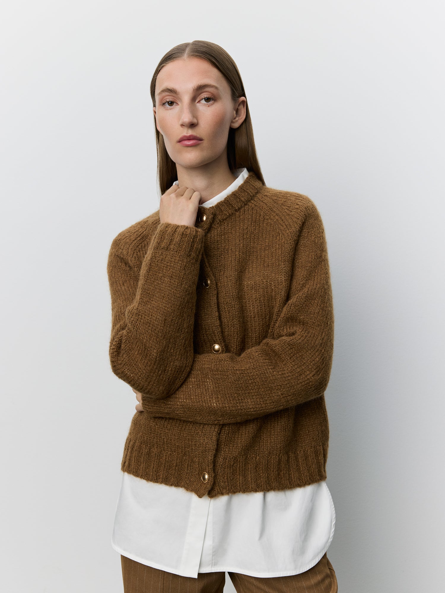 Sofie Schnoor WOMEN SELMASW STRIK CARDIGAN Cardigan 7164 Maple Brown