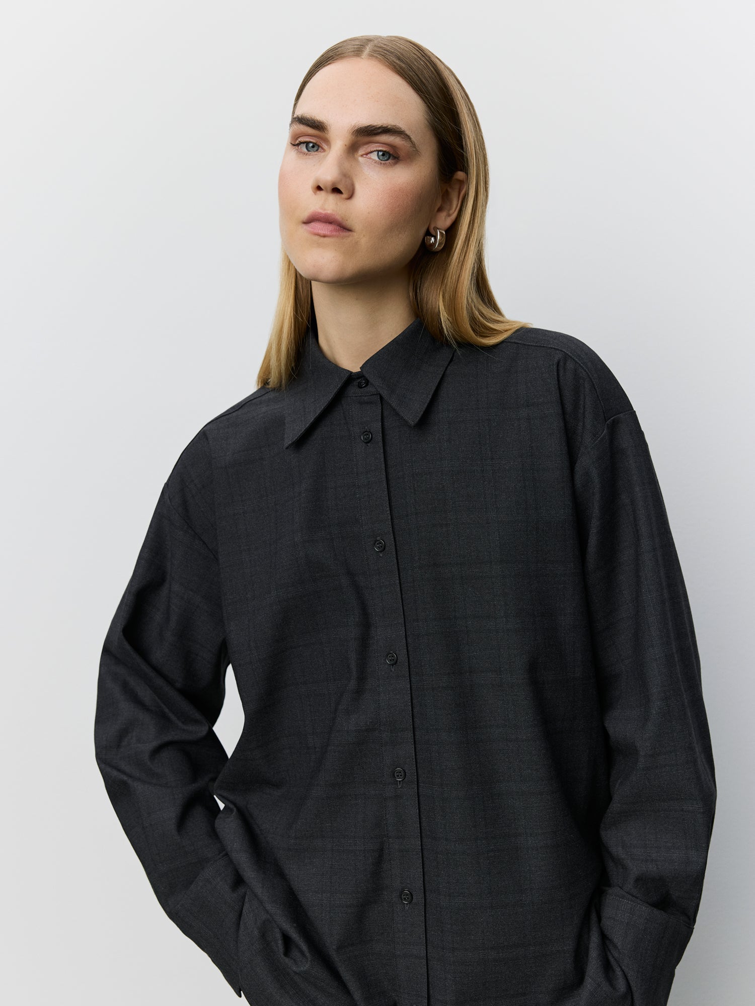Sofie Schnoor WOMEN SIMASW OVERRSIZED SKJORTE Skjorte 8040 Grey check