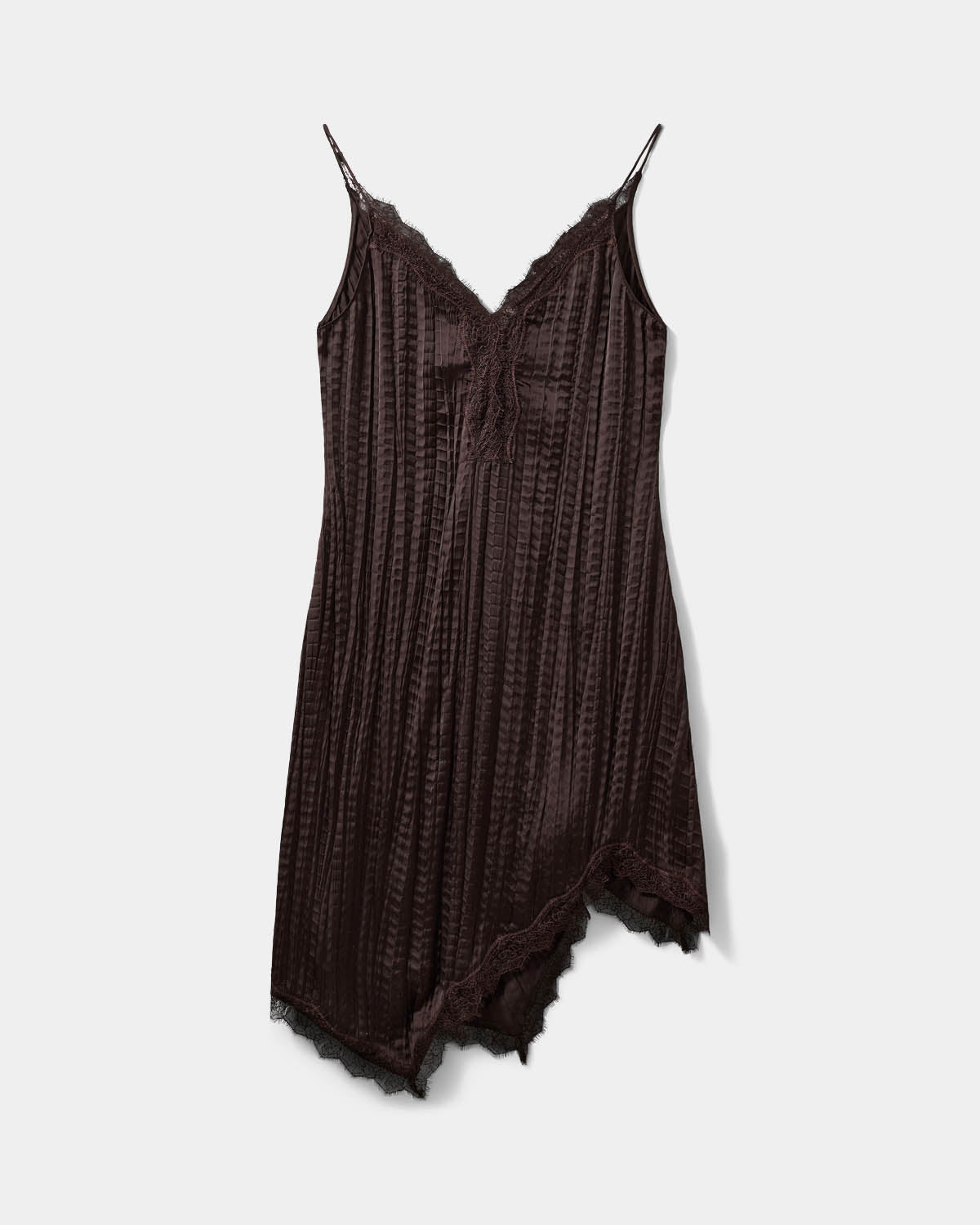 Sofie Schnoor WOMEN WINONASW ASYMMETRISK SLIP KJOLE Kjole 7025 Dark brown