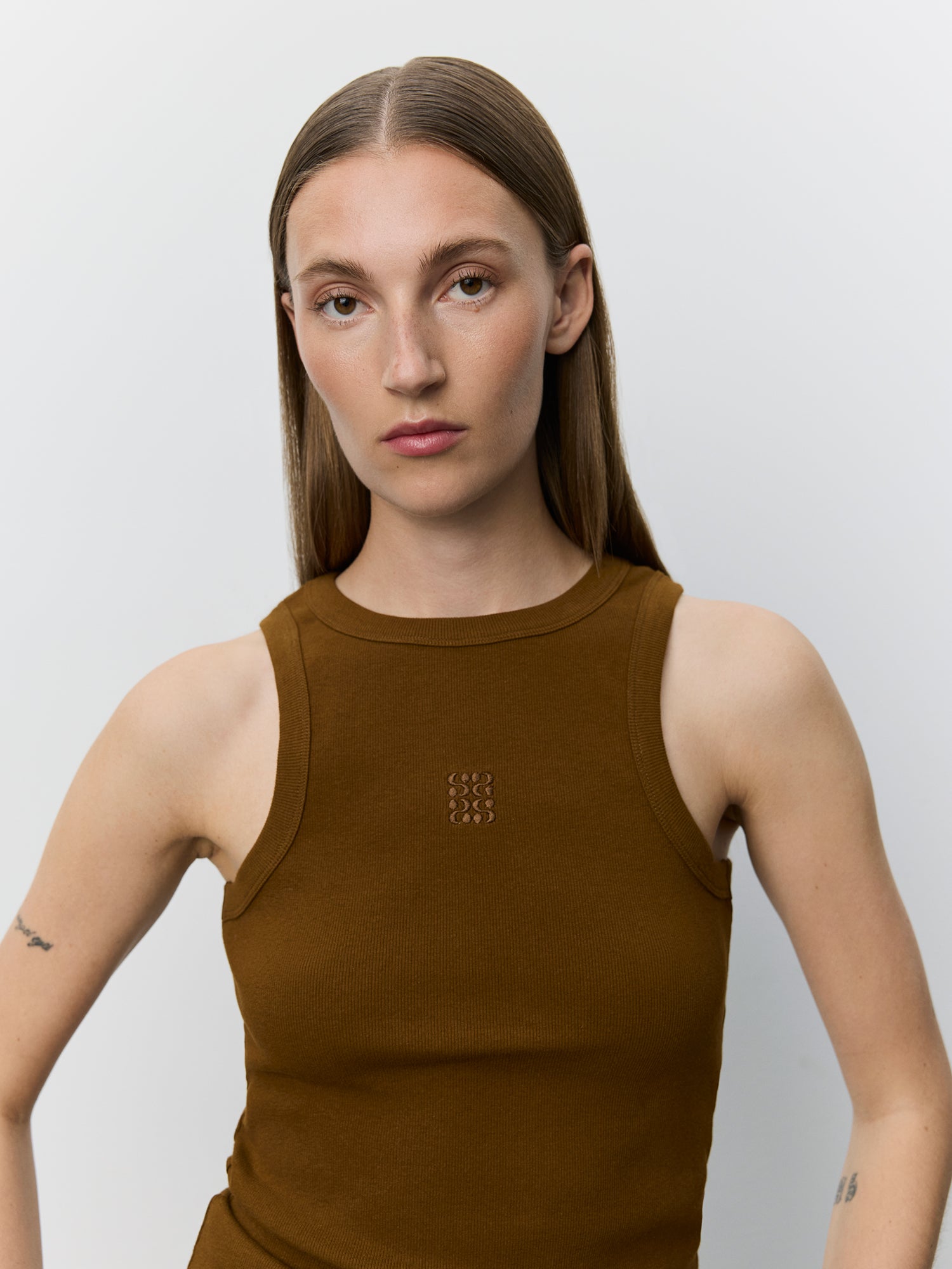 Sofie Schnoor WOMEN BECASW RIB TANK TOP Top 7164 Maple Brown