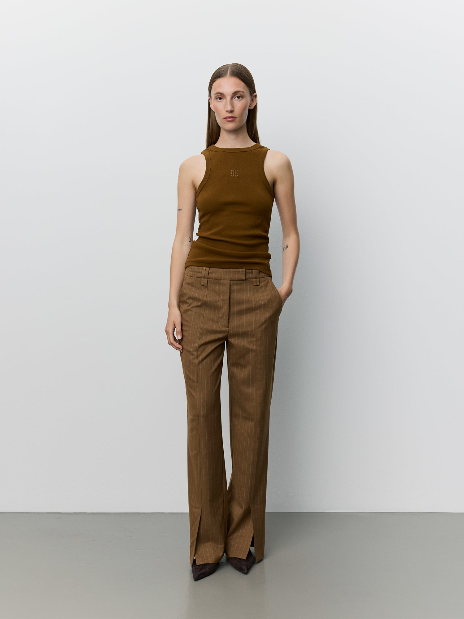 Sofie Schnoor WOMEN BECASW RIB TANK TOP Top 7164 Maple Brown