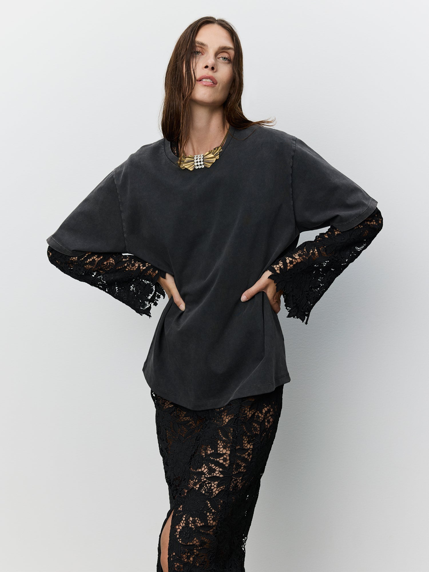 Sofie Schnoor WOMEN ICON 013 - MAESW OVERSIZE T-SHIRT T-shirt 1015 Washed black