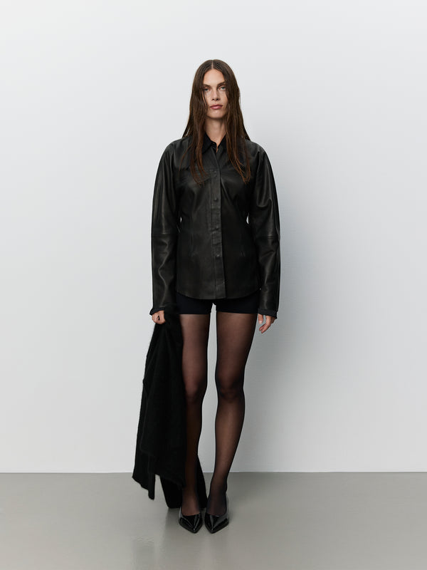ICON 021 - LIRASW FITTED LEATHER SHIRT