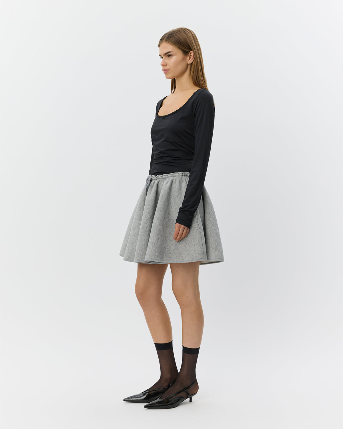 Sofie Schnoor WOMEN JESSICASW SWEAT MINI NEDERDEL Nederdel 8000 Grey Melange