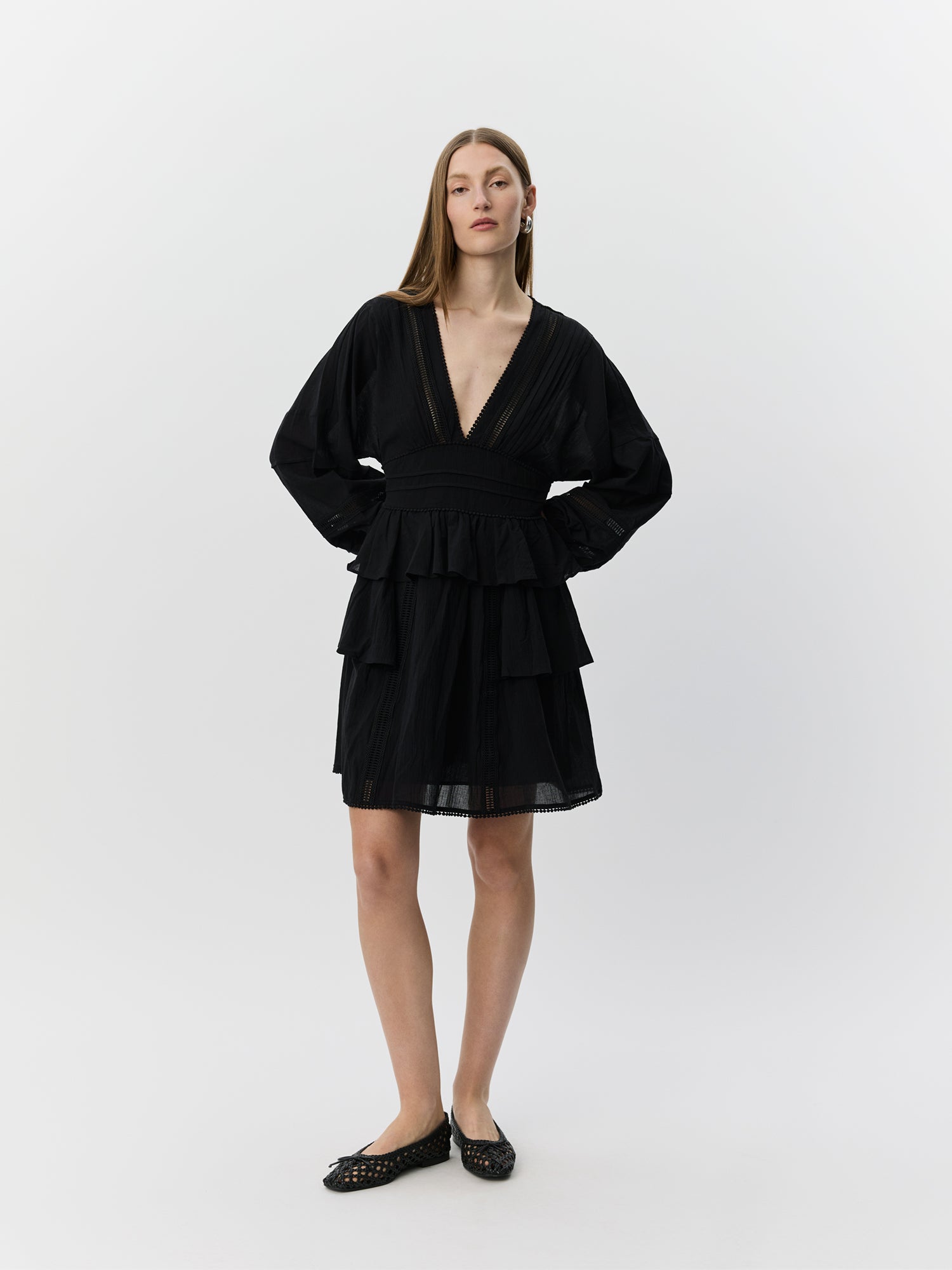 Sofie Schnoor WOMEN JOUVESW BLONDE DETALJE MIDI KJOLE Kjole 1000 Black