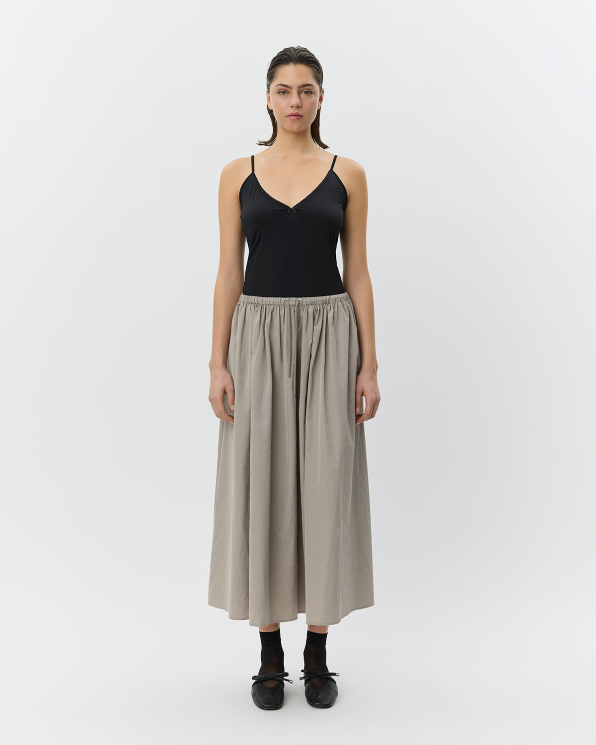 Sofie Schnoor WOMEN JUNEAUSW MIDI NEDERDEL Nederdel 3072 Dusty green
