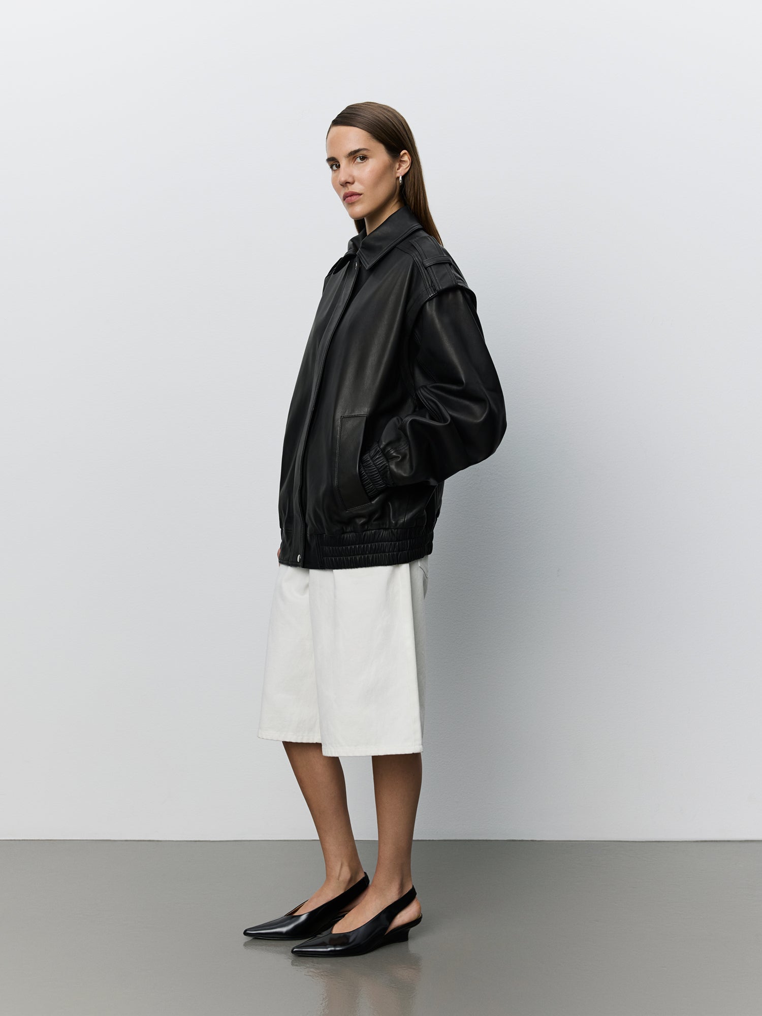 Sofie Schnoor WOMEN LENNIXSW OVERSIZE LÆDERJAKKE Læderjakke 1000 Black