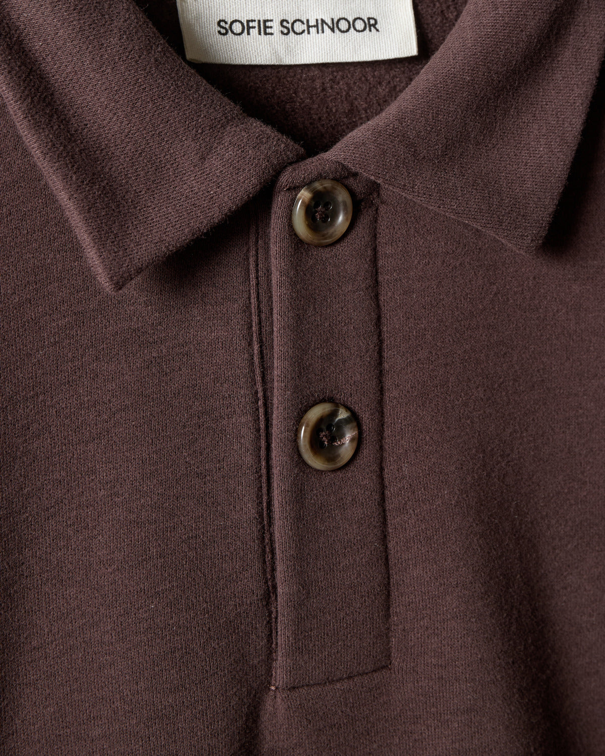 Sofie Schnoor WOMEN LUMESW POLO SWEATSHIRT T-shirt lang ærmet 7080 Dark brown
