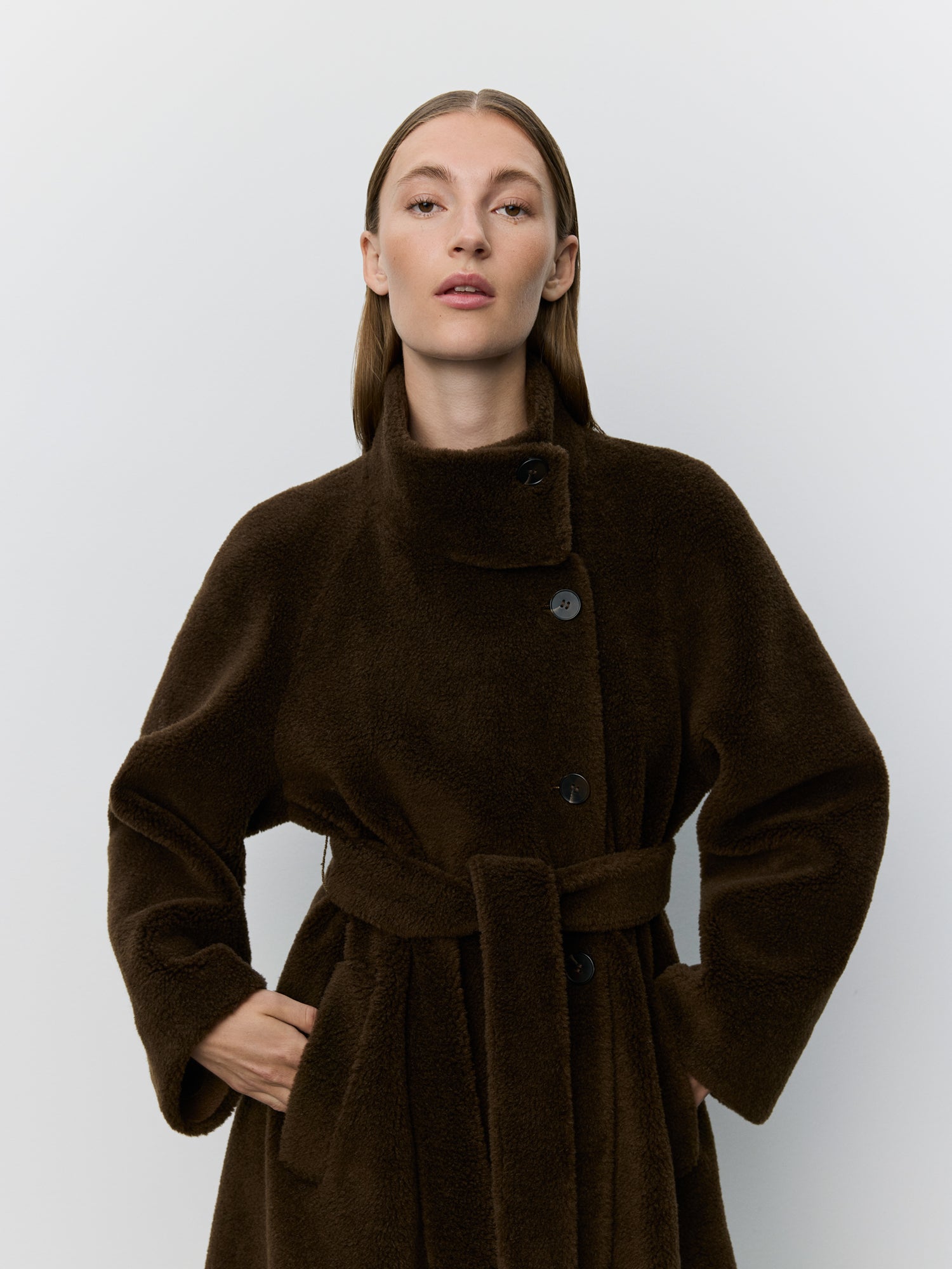 Sofie Schnoor WOMEN MARGITSW FRAKKE I ULD Jakke 7025 Dark brown