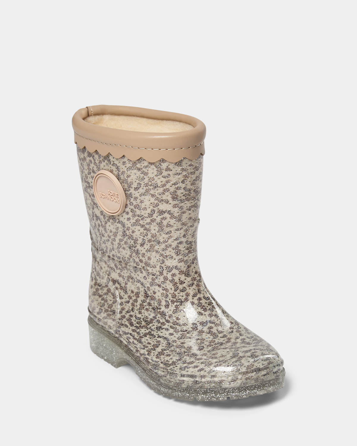 Sofie Schnoor KIDS MELLYKB GUMMISTØVLE MED FOER Gummistøvle 9109 Off White w AOP