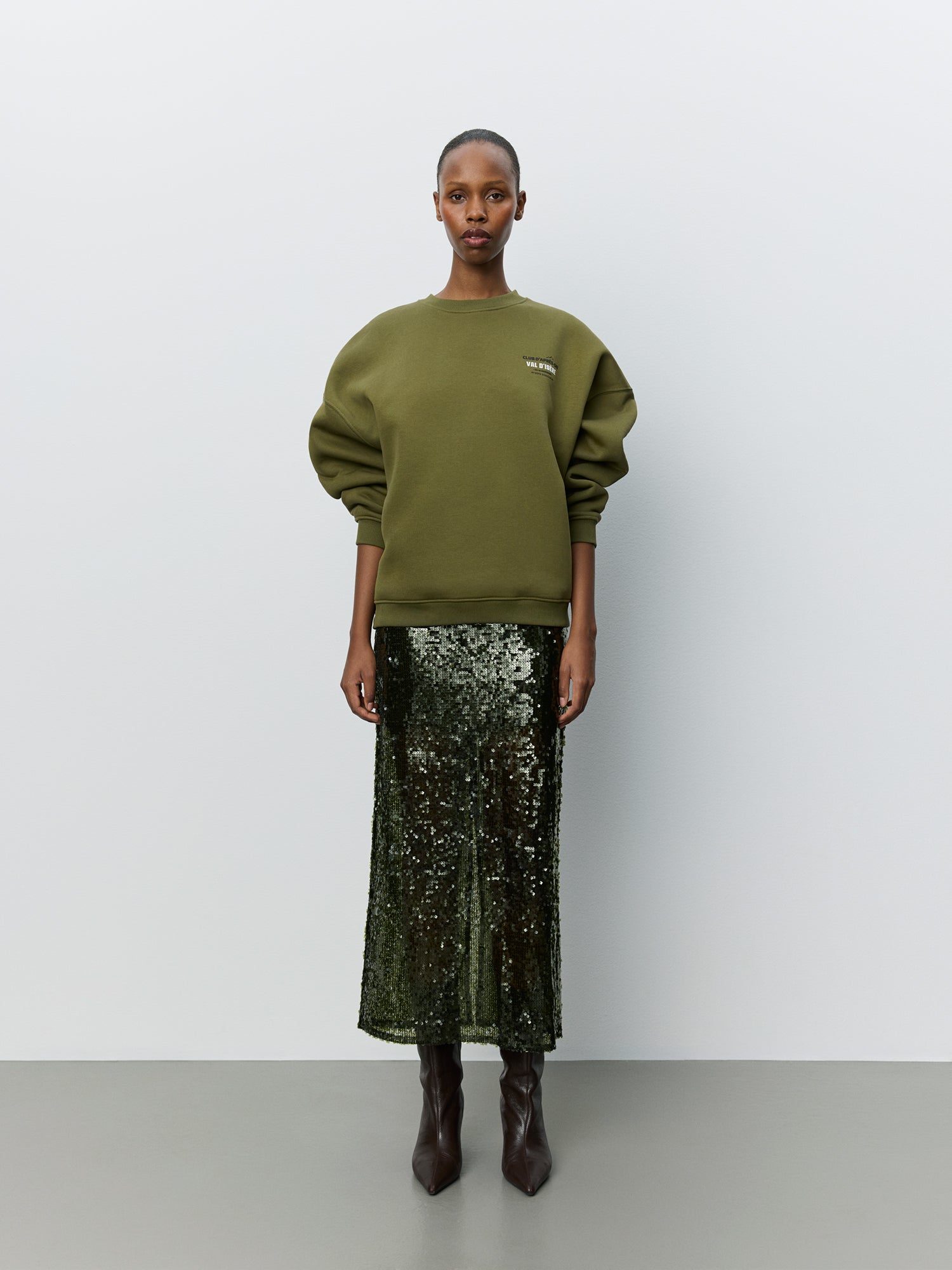 Sofie Schnoor WOMEN PAROSSW OVERSIZE SWEATSHIRT Sweatshirt 3030 Olive green