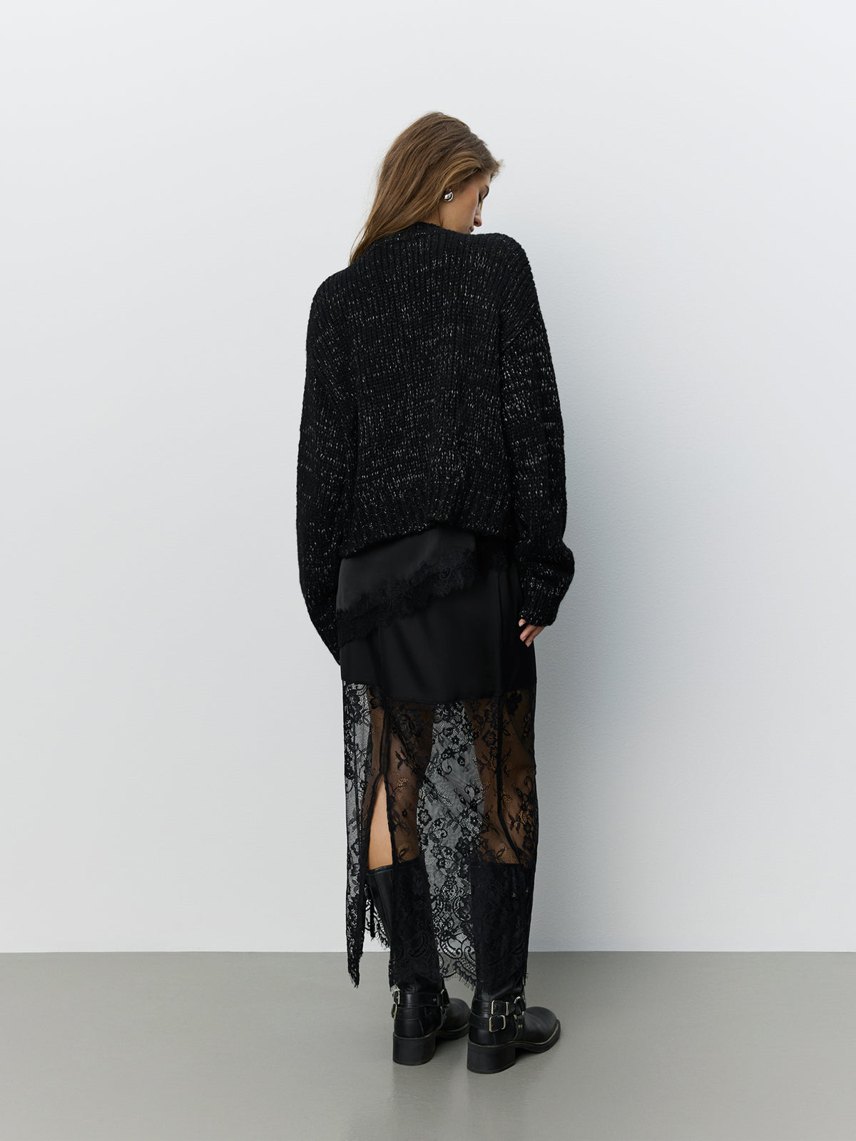 Sofie Schnoor WOMEN PILASW STRIK CARDIGAN Cardigan 1003 Black glitter