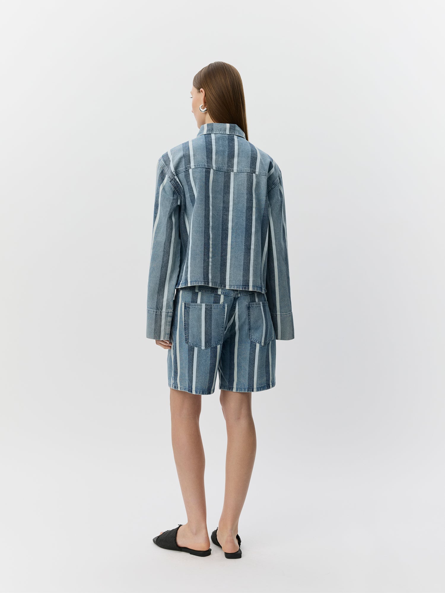 Sofie Schnoor WOMEN TAZASW STRIPET DENIM JAKKE Jakke 5127 Blue&White Denim Stripe