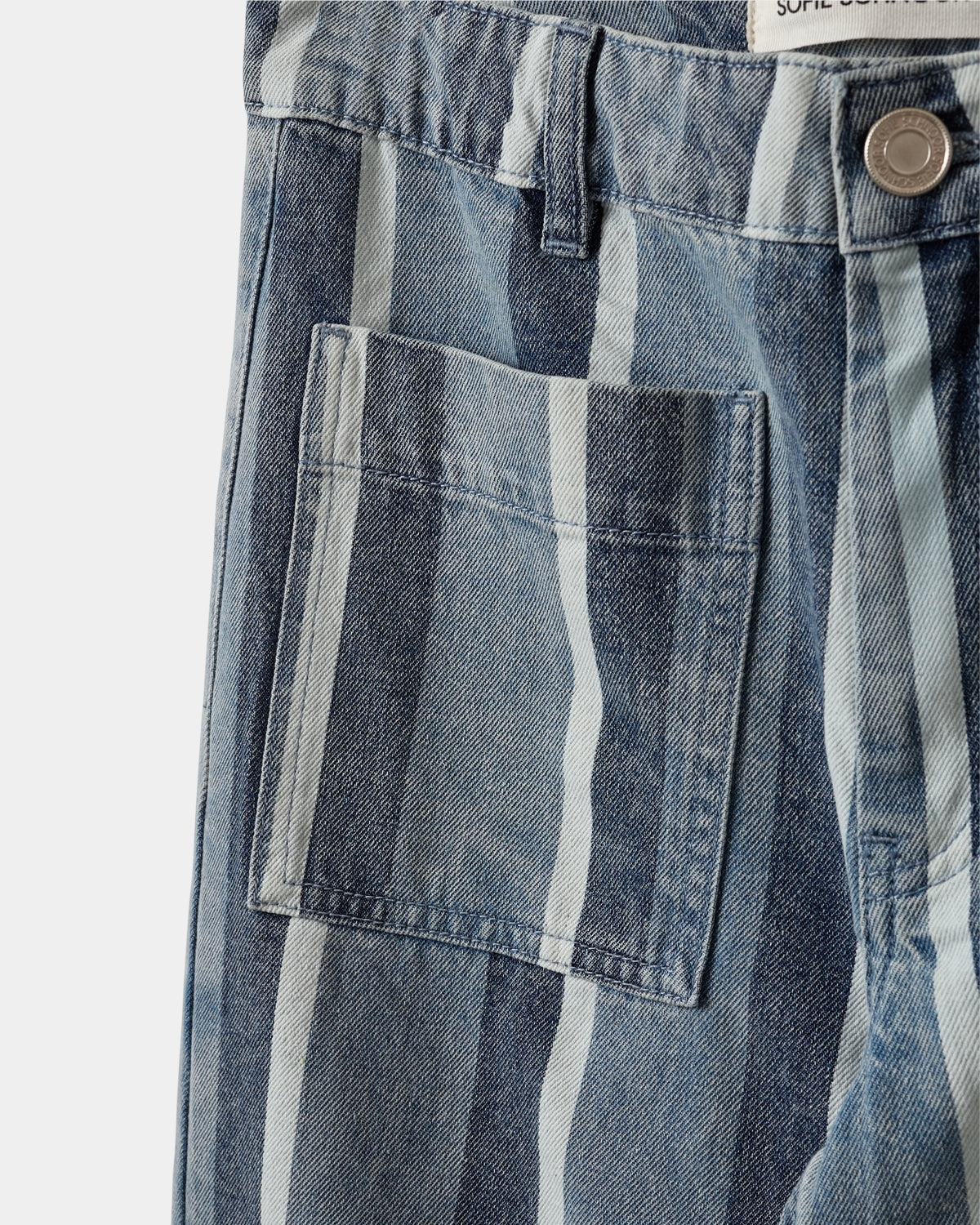 Sofie Schnoor WOMEN TOULOUSESW STRIPET CROPPED JEANS Jeans 5127 Blue&White Denim Stripe