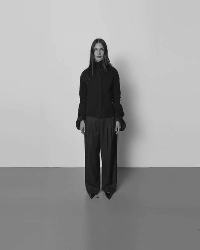 Sofie Schnoor WOMEN ICON 012 - FAROASW WIDE LEG SUITING TROUSERS Buks 1000 Black